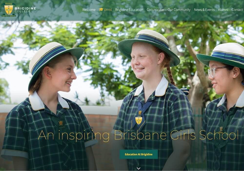 Digital Agency Brisbane client example Brigidine College