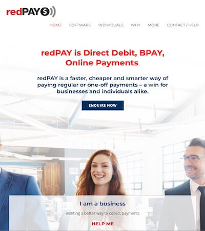 Content Creation Brisbane example, website for redPay